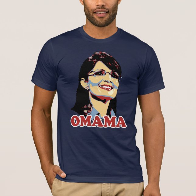 Camiseta del color de Sarah Palin Omama (Anverso)
