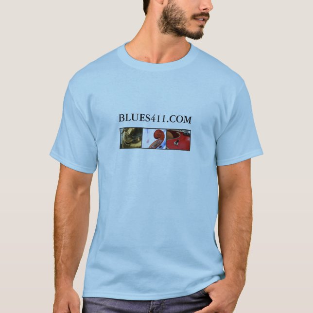 Camiseta del color del lema Blues411 (Anverso)