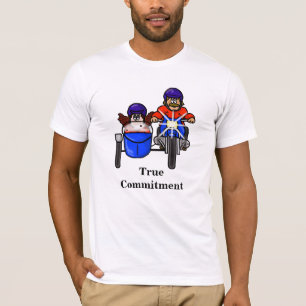 Camiseta del compromiso de los pares del motorista