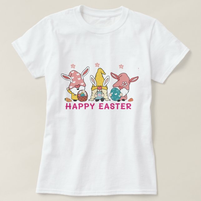 Camiseta del conejo de Pascua Gnomes (Diseño del anverso)