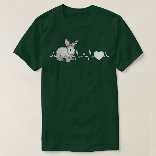 Camiseta del Conejo del Corazón Conejo (Diseño del anverso)