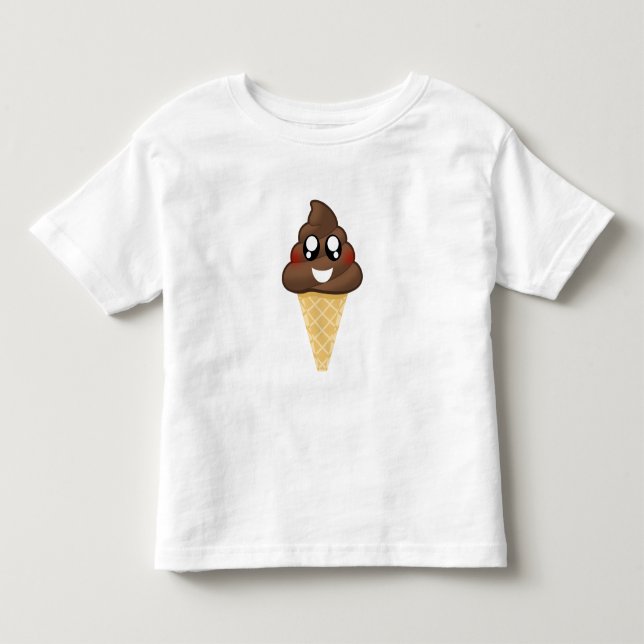 Camiseta del cono de helado de la emoji del (Anverso)