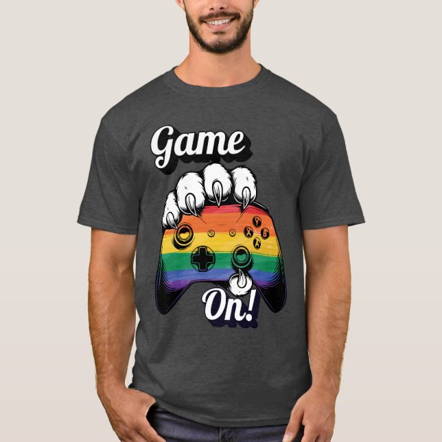 Camiseta del Controlador de la Pata de Tigre LGBT  (Anverso)