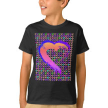 Camiseta del corazón brillante