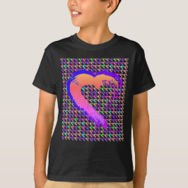 Camiseta del corazón brillante