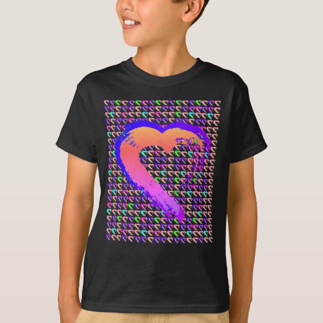 Camiseta del corazón brillante (Anverso)