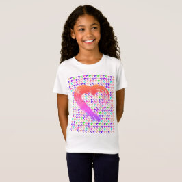 Camiseta del corazón brillante