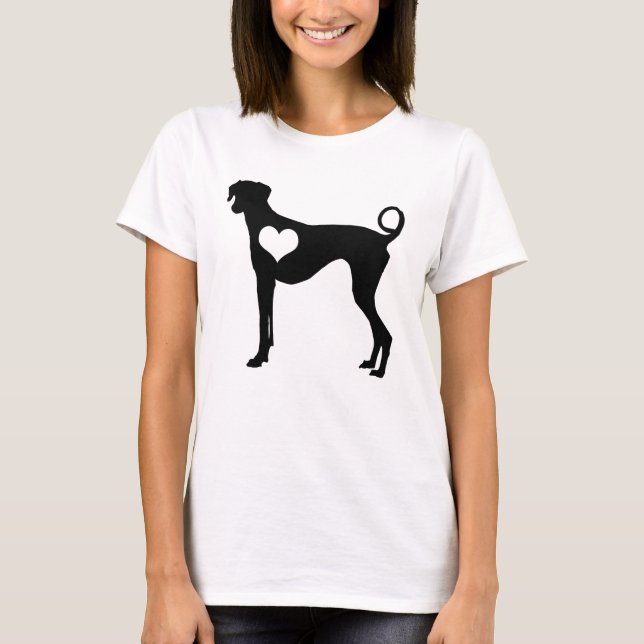 Camiseta del corazón de Azawakh (Anverso)