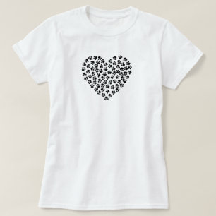 Camiseta del corazón de Dog Paw