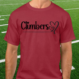 Camiseta del corazón de escaladores
