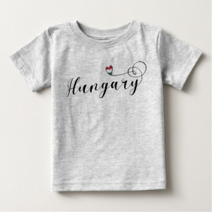 Camiseta del corazón de Hungría, húngara