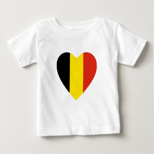 Camiseta del corazón de la bandera de Bélgica