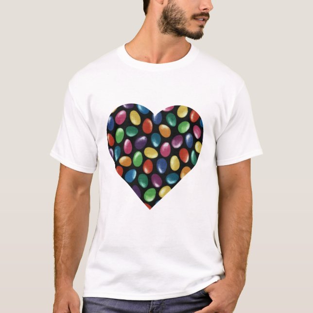 Camiseta del corazón de la haba de jalea (Anverso)