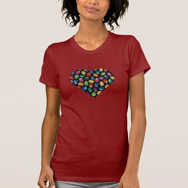 Camiseta del corazón de la haba de jalea (Anverso)