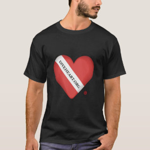 Camiseta del corazón de los hombres vehementes