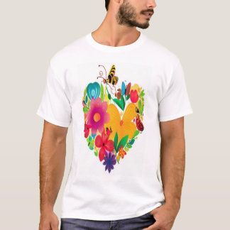 Camiseta del corazón del amor de la naturaleza