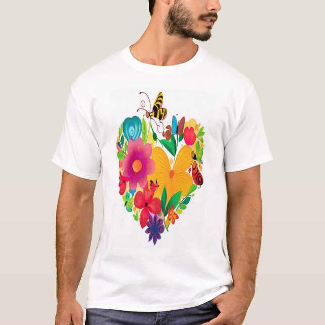 Camiseta del corazón del amor de la naturaleza (Anverso)