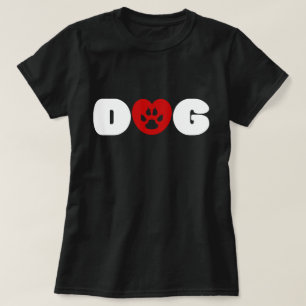 Camiseta del corazón del amor del perro