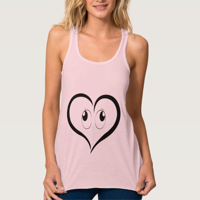 Camiseta del corazón del amor divertido (Anverso)