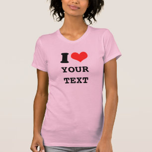 Camiseta del corazón del amor/I del personalizado