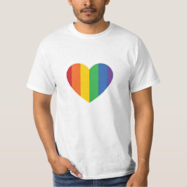 Camiseta del corazón del arco iris del ORGULLO