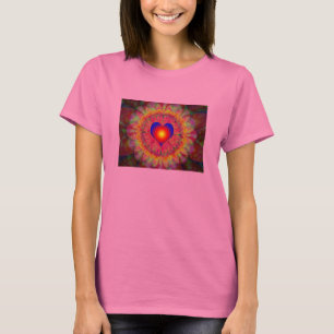 Camiseta del corazón del Bonito