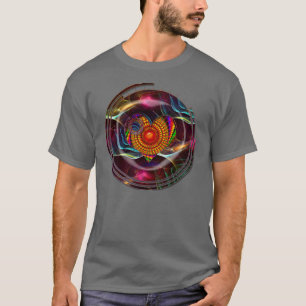 Camiseta del corazón del fractal