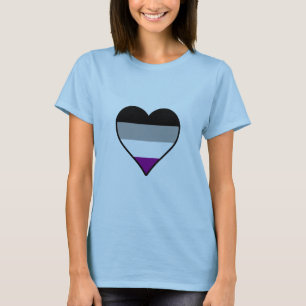 Camiseta del corazón del orgullo del Asexuality