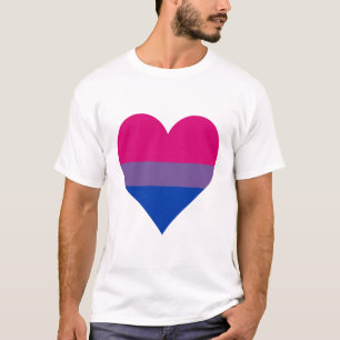 Camiseta del corazón del orgullo del Bisexuality