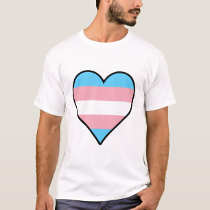 Camiseta del corazón del orgullo del transexual