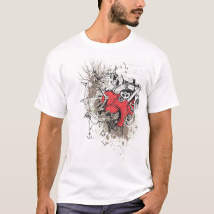 camiseta del corazón del steampunk