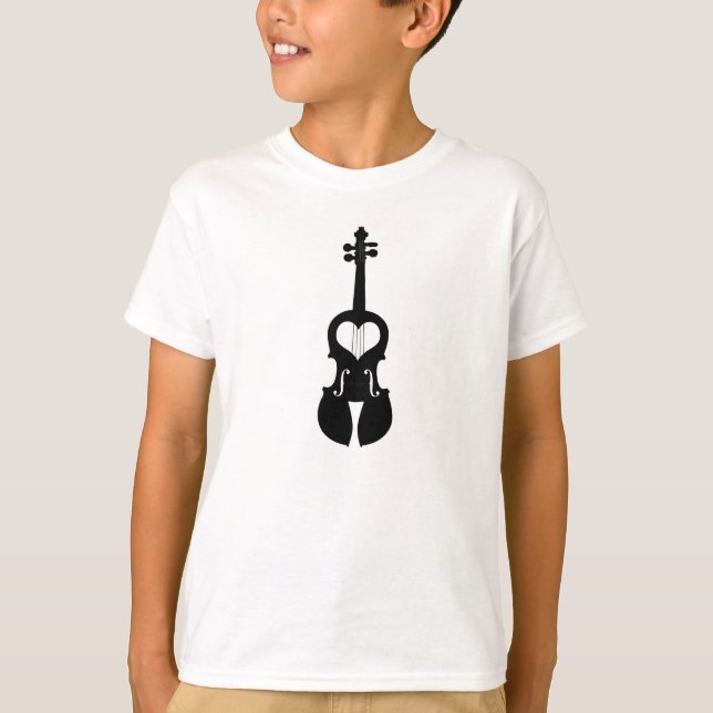 Camiseta del corazón del violín (Anverso)