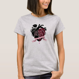 Camiseta del corazón dolorido por amor gótico anat
