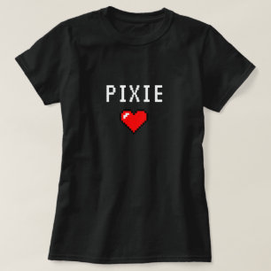 Camiseta del corazón el   del pixel del