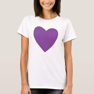 Camiseta del corazón púrpura de TWF