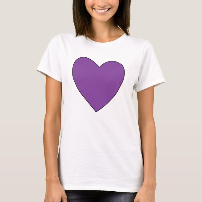 Camiseta del corazón púrpura de TWF (Anverso)