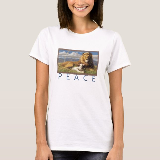 camiseta del cordero y del león de la paz de las (Anverso)