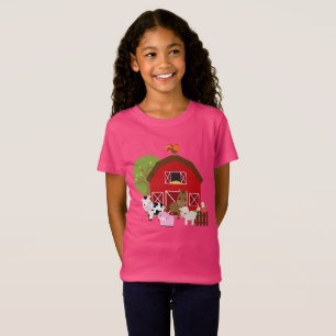 Camiseta del corral de la granja de los chicas