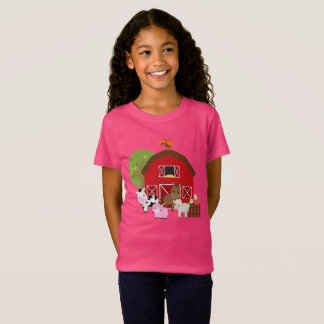 Camiseta del corral de la granja de los chicas