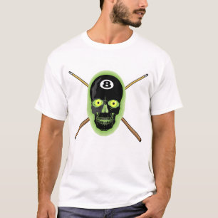 Camiseta del cráneo de 8 bolas