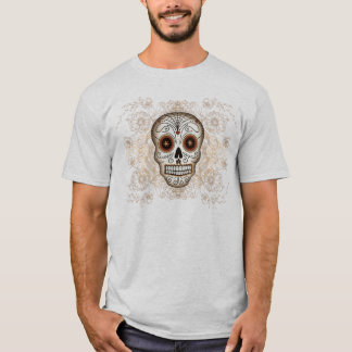 Camiseta del cráneo del azúcar del vintage