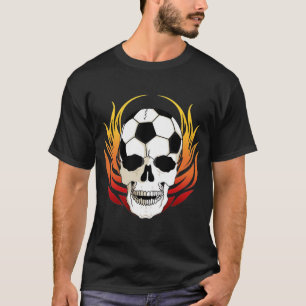 Camiseta del cráneo del fútbol