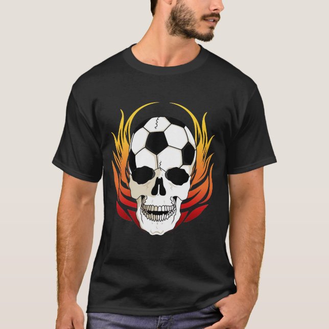 Camiseta del cráneo del fútbol (Anverso)