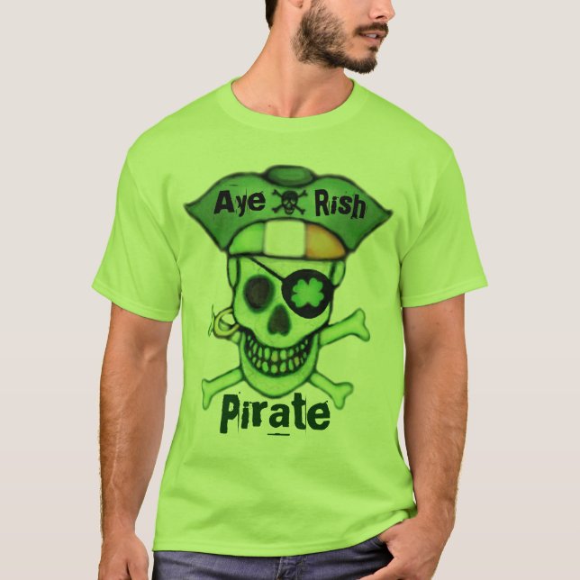 Camiseta del cráneo del pirata del día de St (Anverso)