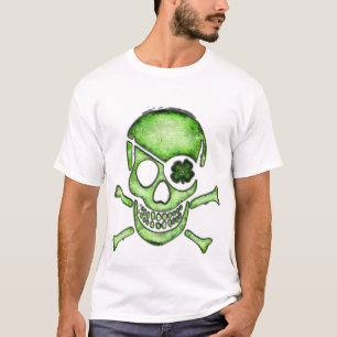 Camiseta del cráneo del pirata del día de St