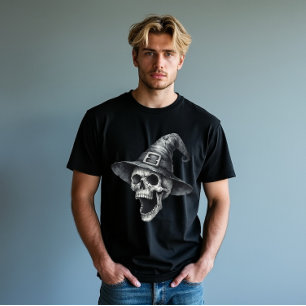 Camiseta del cráneo del reloj