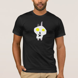 Camiseta del cráneo del tocino de los huevos