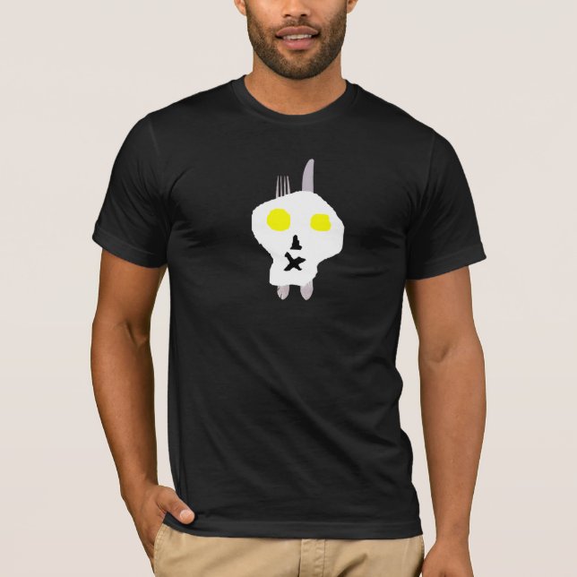 Camiseta del cráneo del tocino de los huevos (Anverso)