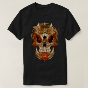 Camiseta del cráneo LUKS Estilo Japón
