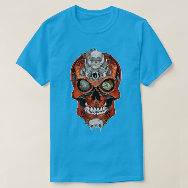 Camiseta del cráneo LUKS Psychedelic (Diseño del anverso)